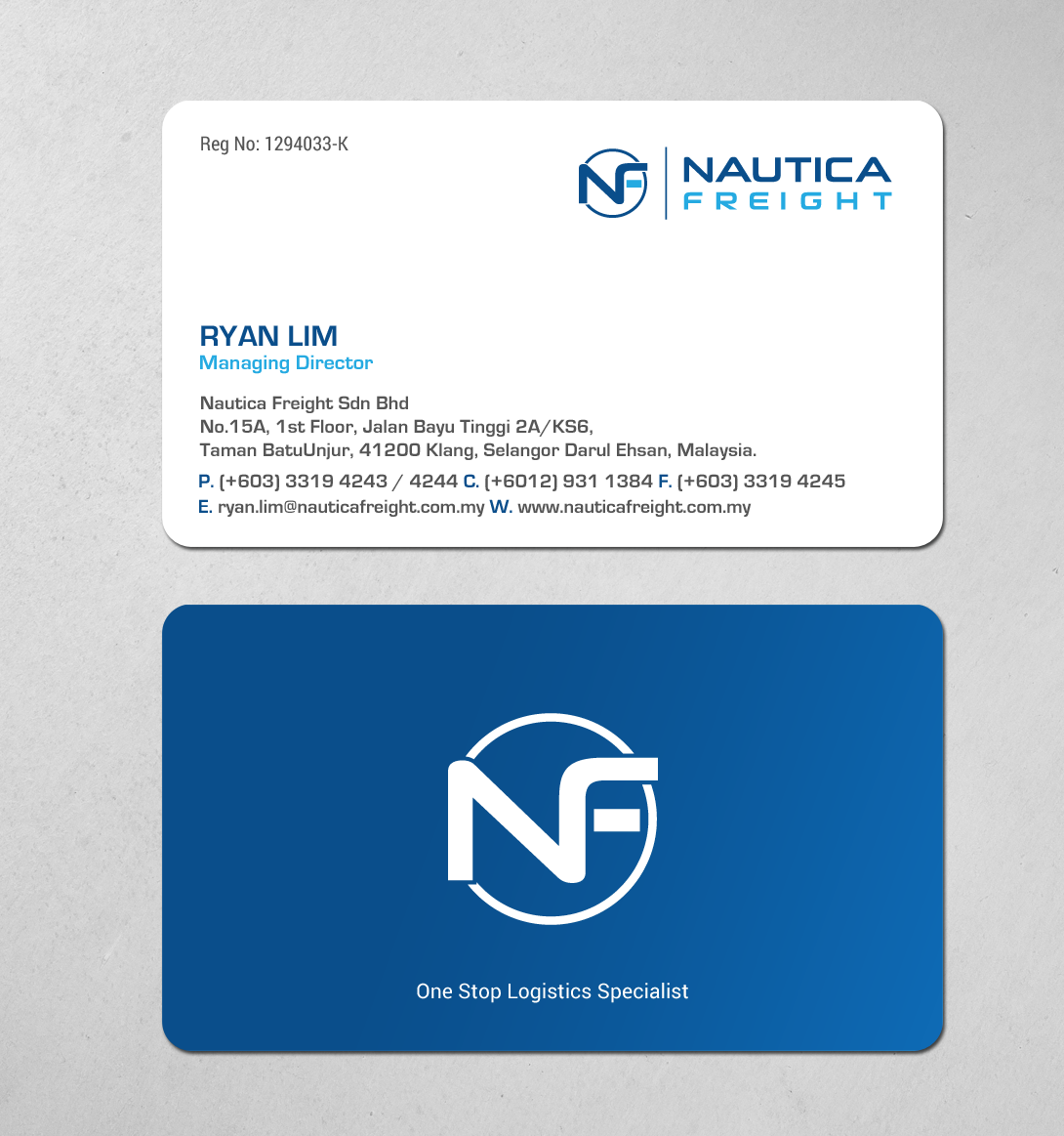 Business Card Design by chandrayaan.creative for Nautica Freight | Design #21102884