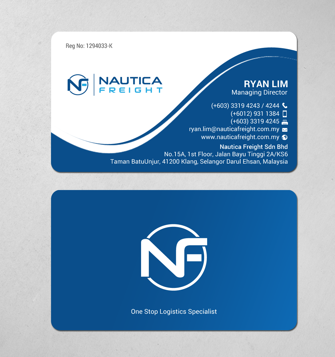 Business Card Design by chandrayaan.creative for Nautica Freight | Design #21102885