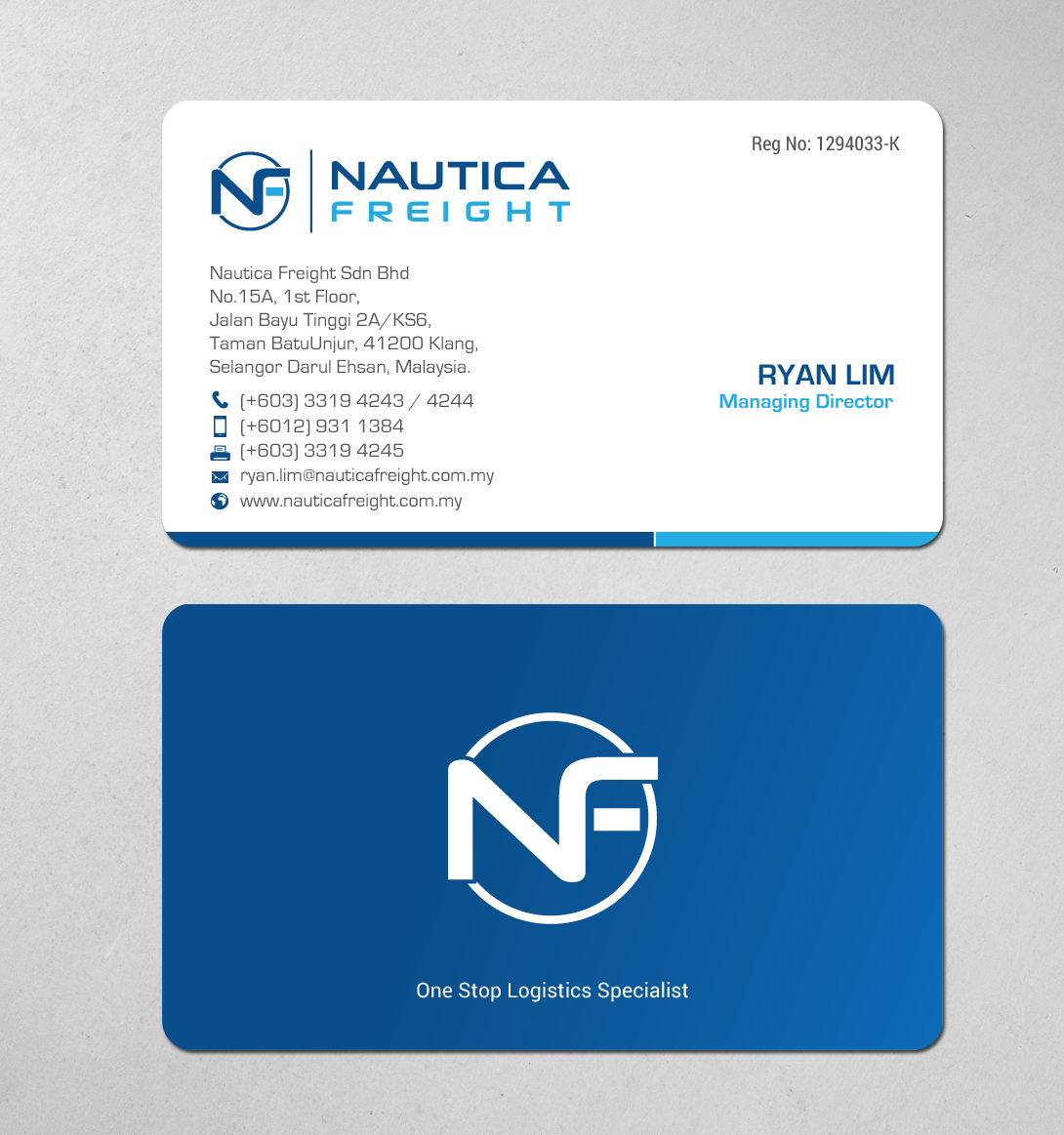 Business Card Design by chandrayaan.creative for Nautica Freight | Design #21102887