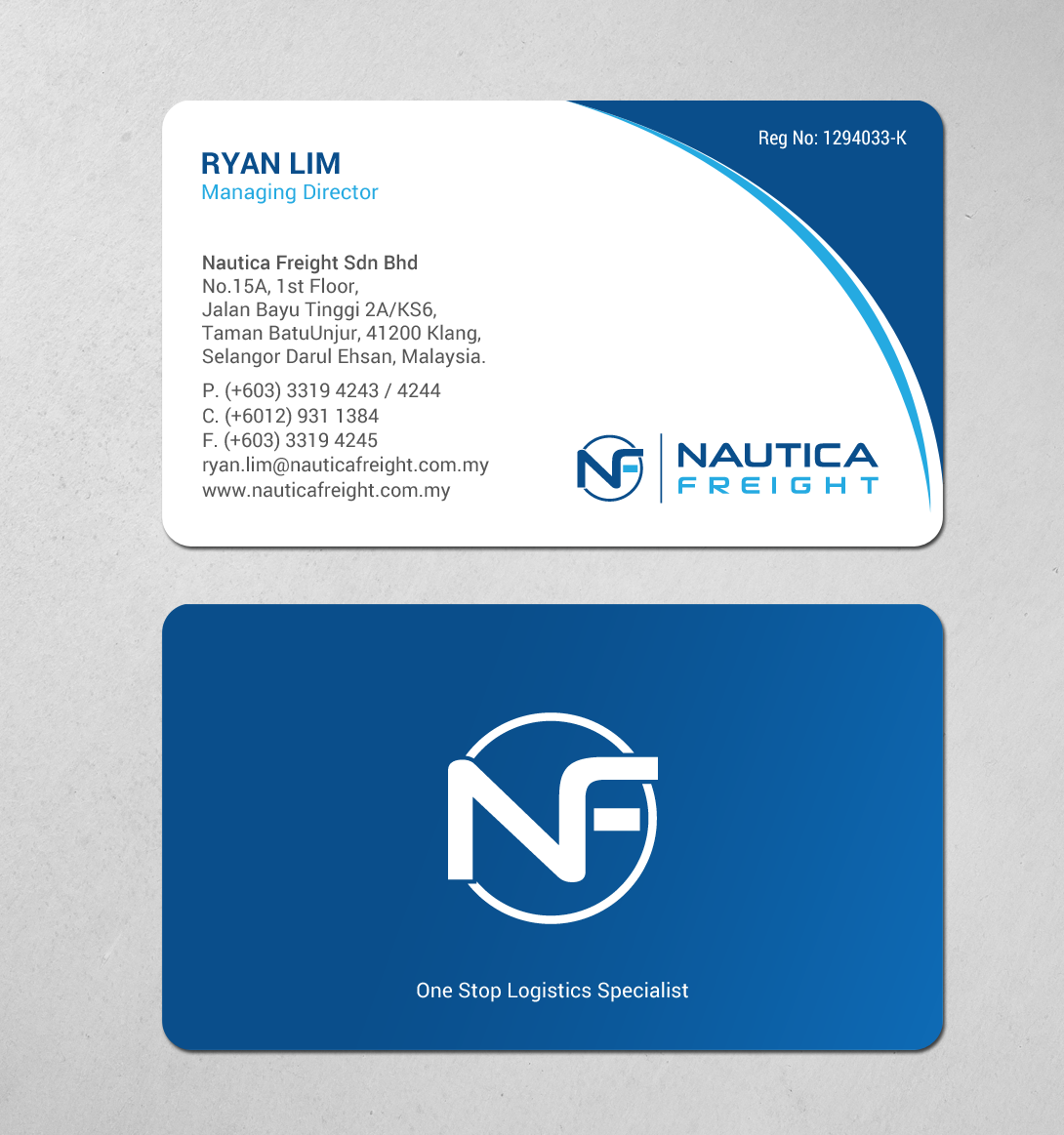 Business Card Design by chandrayaan.creative for Nautica Freight | Design #21102888