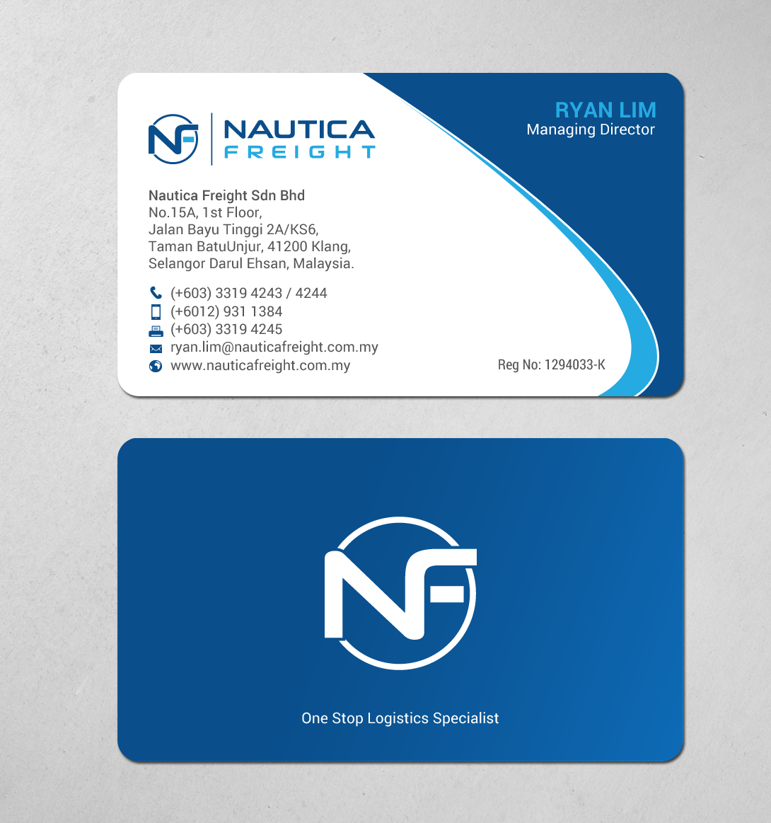 Business Card Design by chandrayaan.creative for Nautica Freight | Design #21102890