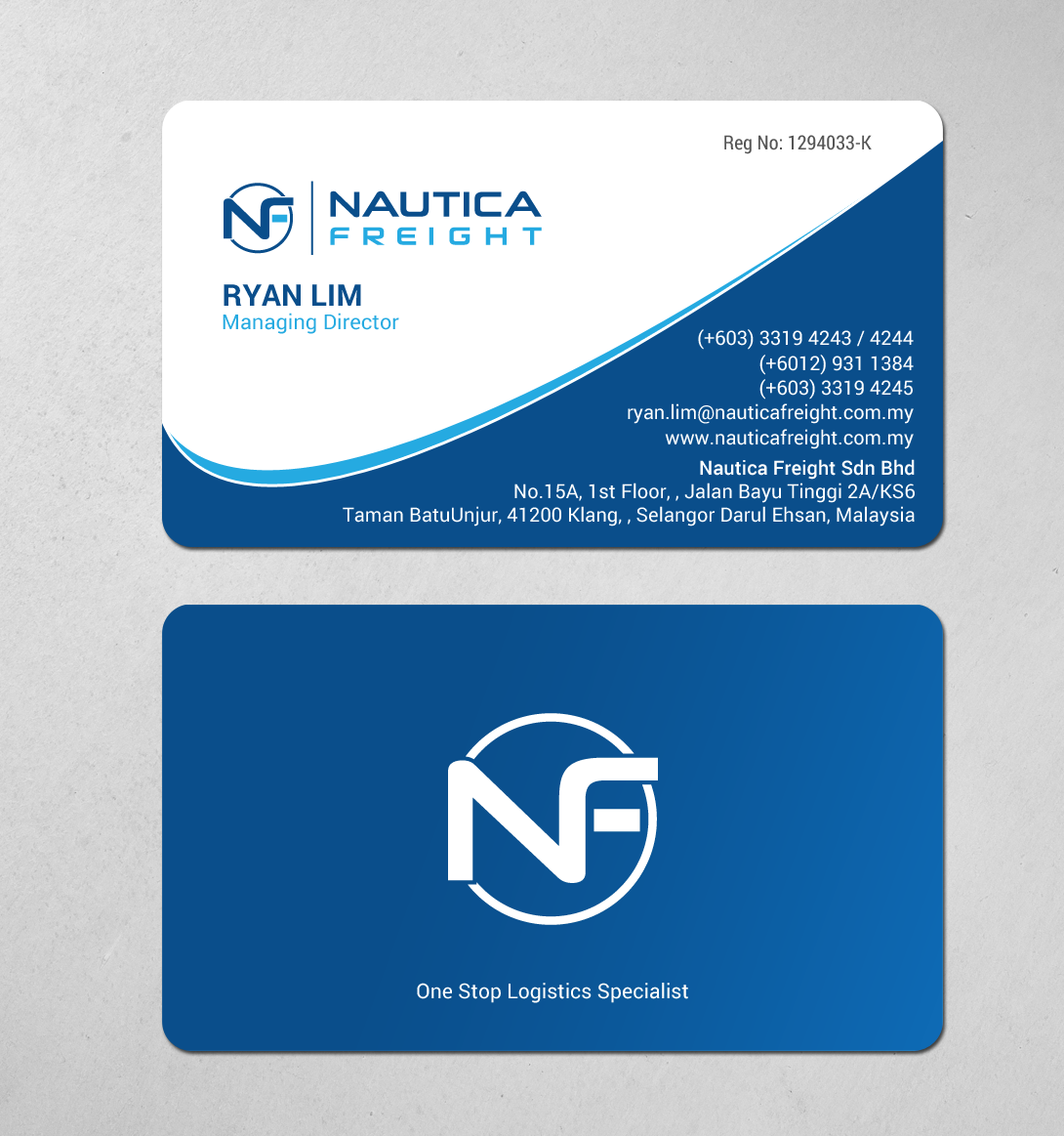 Business Card Design by chandrayaan.creative for Nautica Freight | Design #21102892