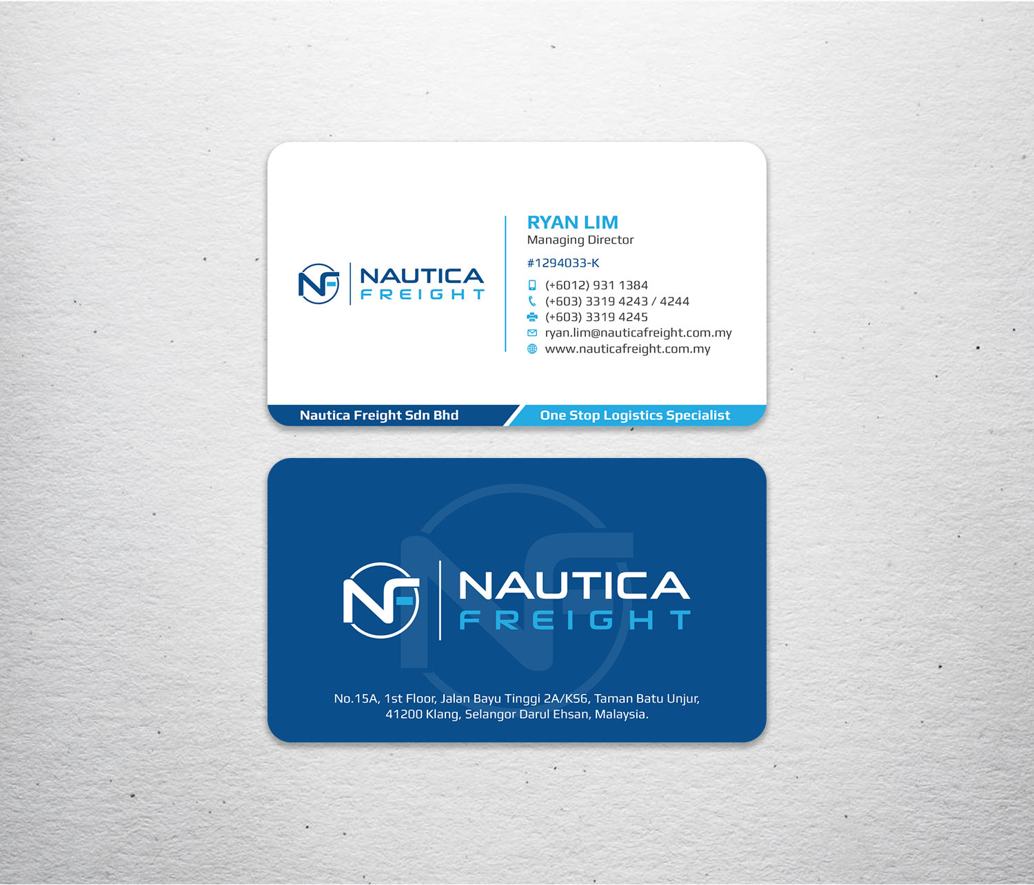 Business Card Design by Tripti Ranjan Gain for Nautica Freight | Design #21121914