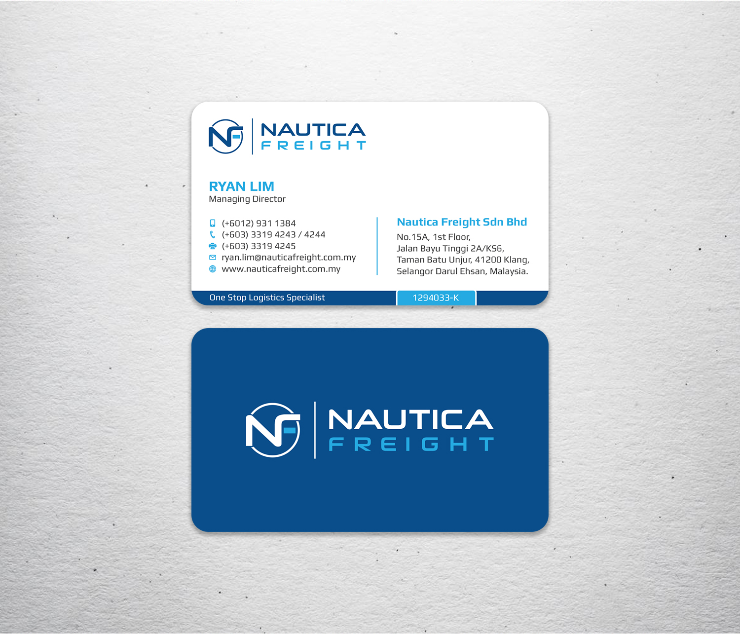 Business Card Design by Tripti Ranjan Gain for Nautica Freight | Design #21122104