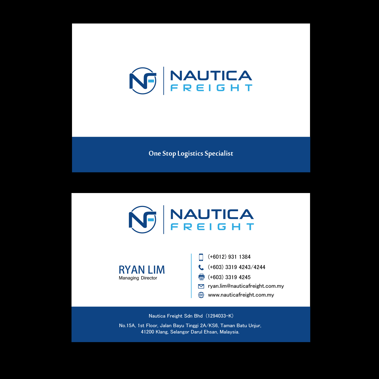 Diseño de Tarjeta de Presentación por Nur Banu para Nautica Freight | Diseño #21137883