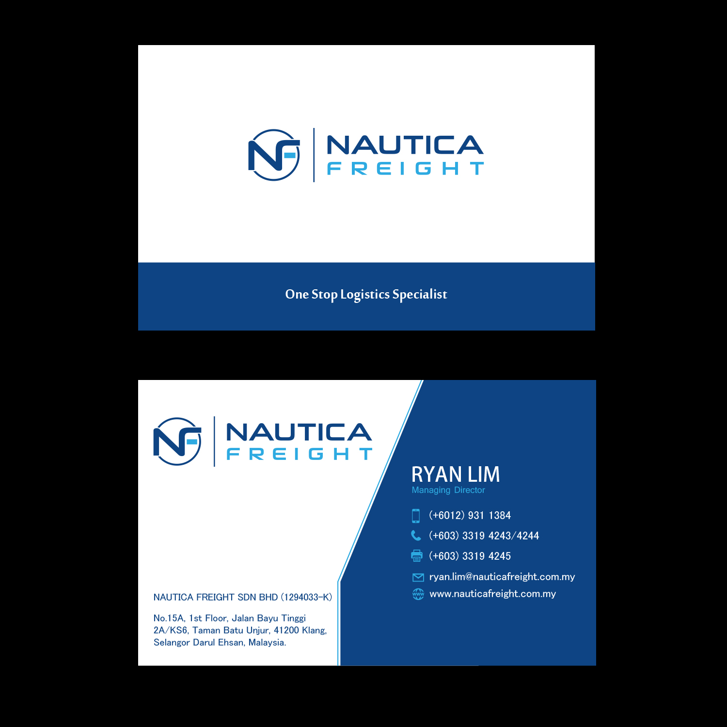 Diseño de Tarjeta de Presentación por Nur Banu para Nautica Freight | Diseño #21137884