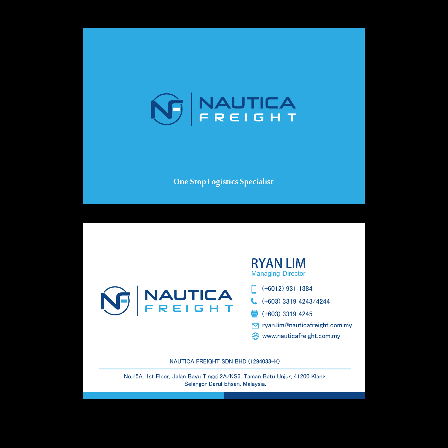 Business Card Design by Nur Banu for Nautica Freight | Design #21137885