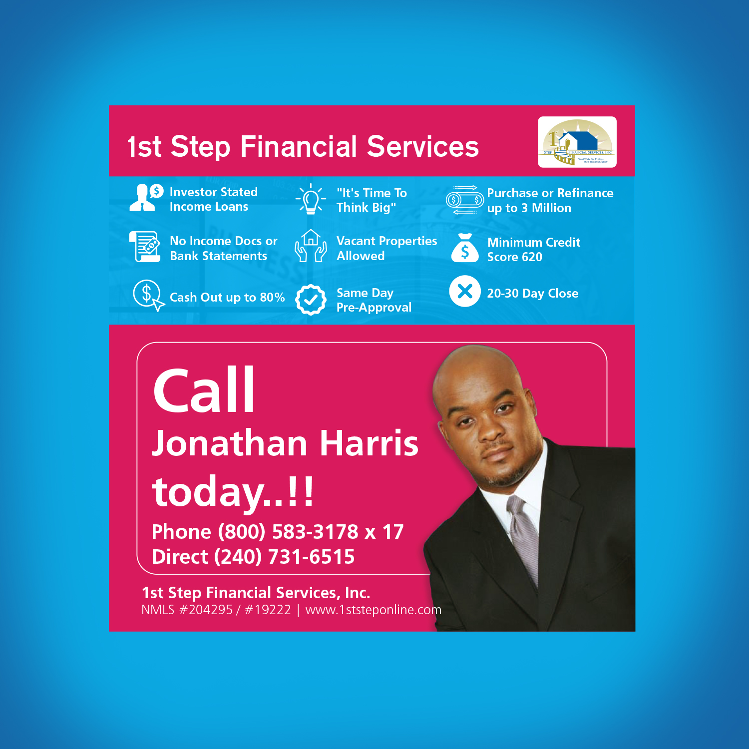 Flyer Design by ColorDrops for 1st Step Financial Services, Inc. | Design #21102205