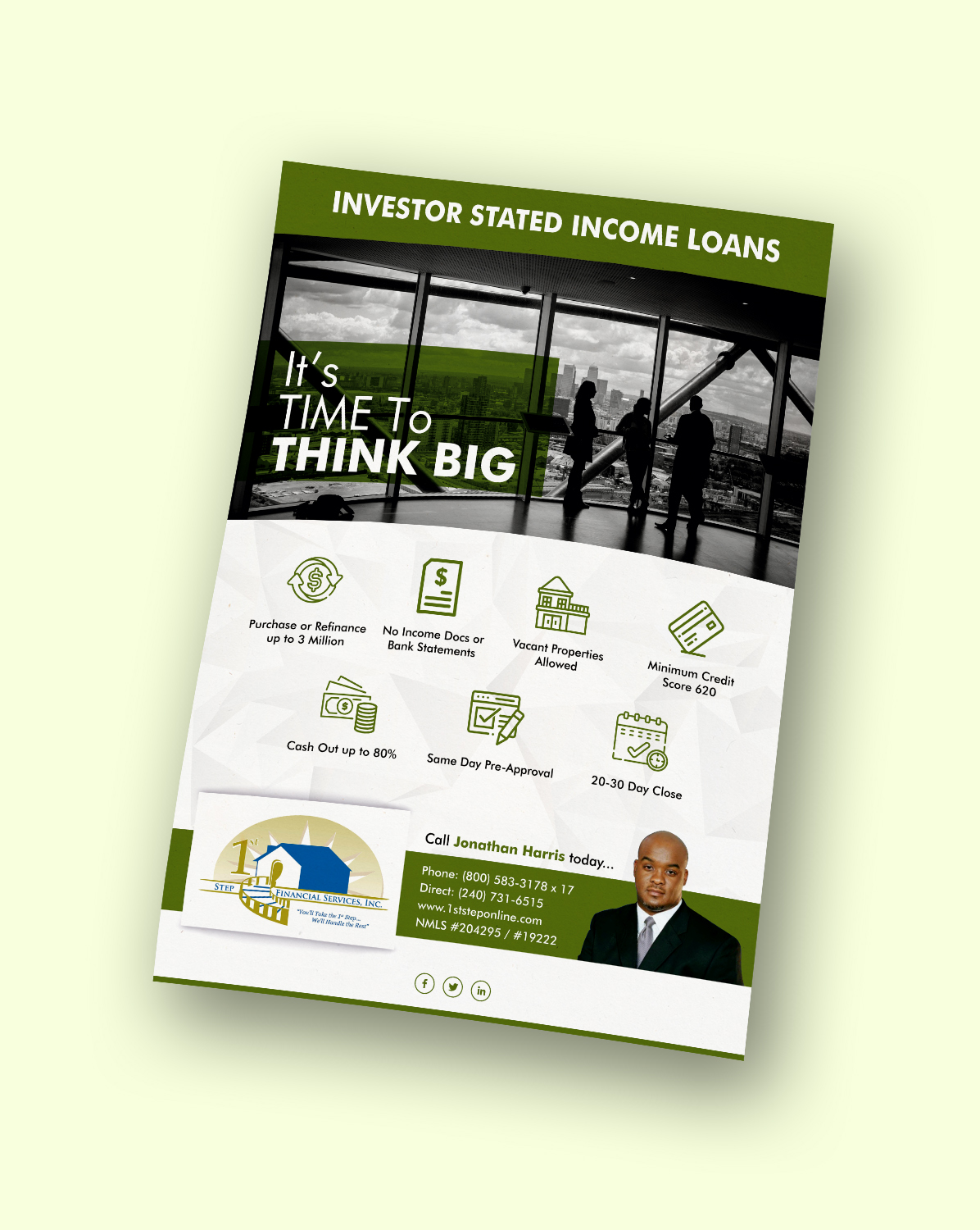 Diseño de Flyer por ecorokerz para 1st Step Financial Services, Inc. | Diseño #21102635