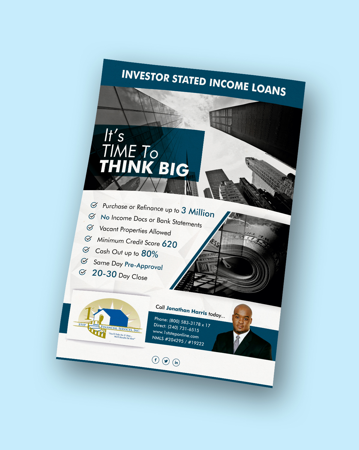 Flyer Design by ecorokerz for 1st Step Financial Services, Inc. | Design #21102636