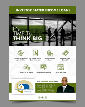 Stated Income Loans | Design de Flyer par ecorokerz