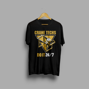 Crane Techs do it 24/7 Graphic T-Shirt | Diseño de Camiseta por jeffdefy