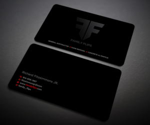 The name of the company is Family Flips buying foreclosed homes and remodeling  | Design de Carte de Visite par Designers Hub