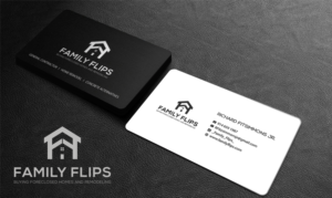 The name of the company is Family Flips buying foreclosed homes and remodeling  | Design de Carte de Visite par Riz'