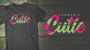 Cannabis Cutie named/image  designed on a t-shirt  | T-shirt Design by db1404