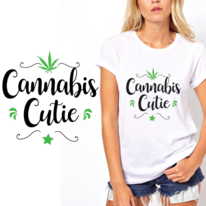 Cannabis Cutie named/image  designed on a t-shirt  | T-shirt Design by ackocar