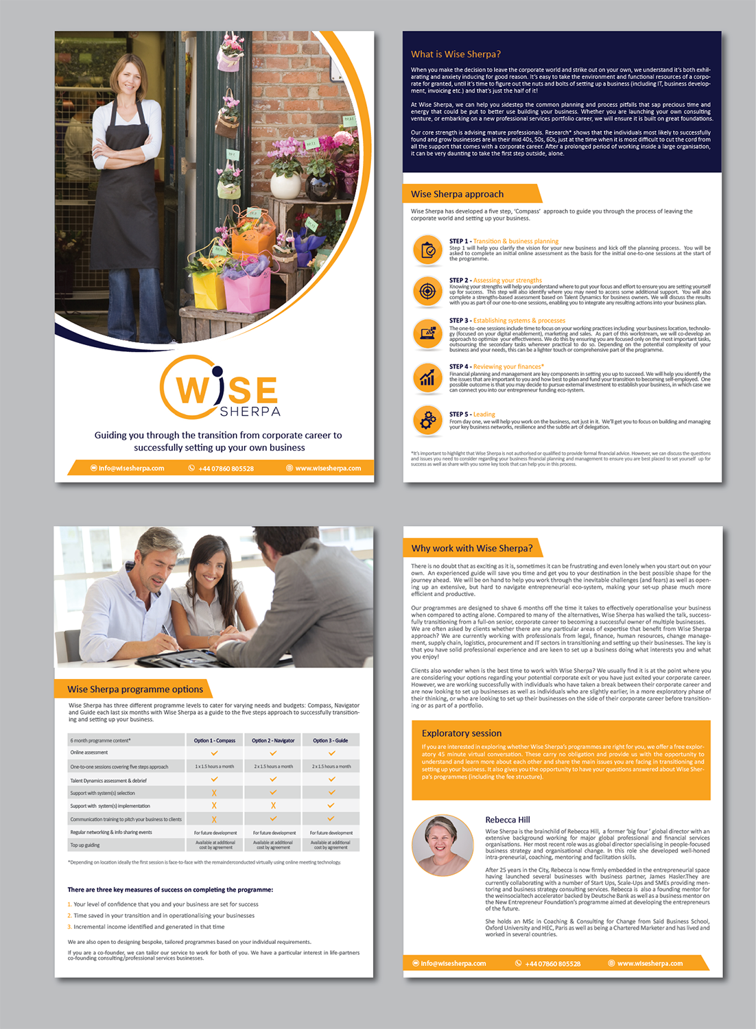 Design de Brochure par alex989 pour Wise Sherpa | Design #21136432