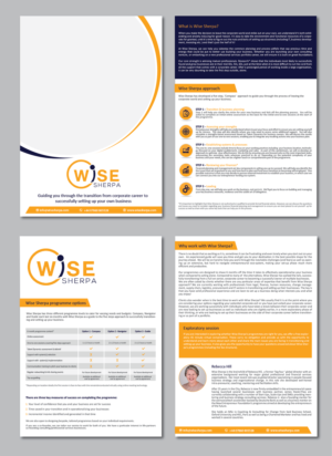 Brochure Design by alex989 for Wise Sherpa | Design: #21137468