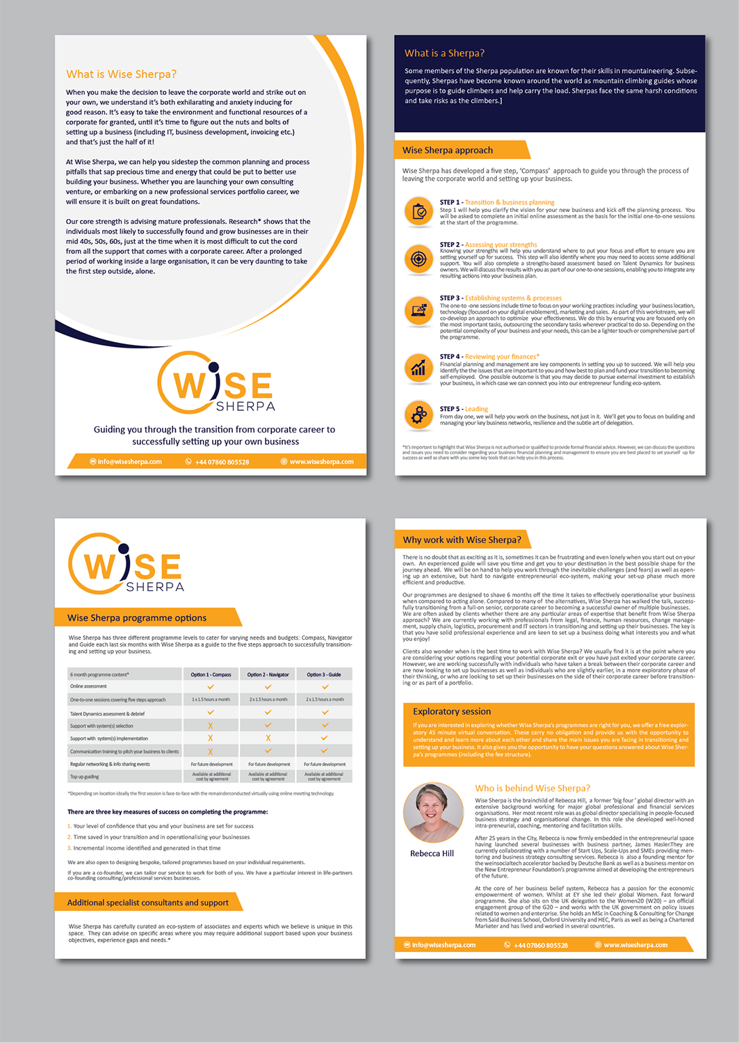 Brochure Design by alex989 for Wise Sherpa | Design #21147481