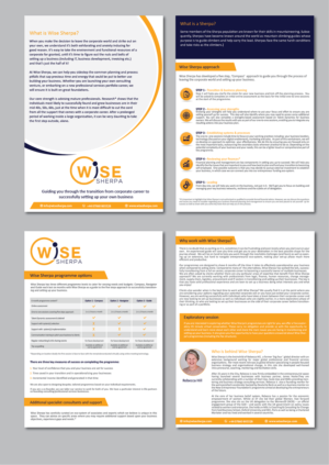 Brochure Design by alex989 for Wise Sherpa | Design: #21147481