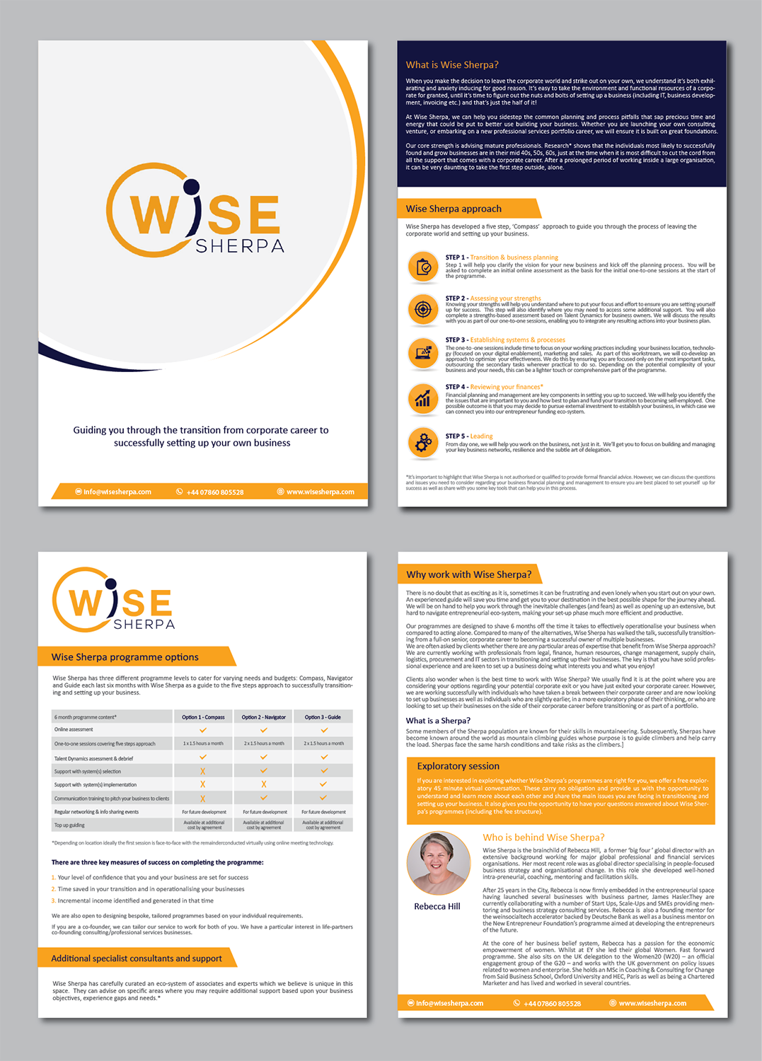 Brochure Design by alex989 for Wise Sherpa | Design #21168598