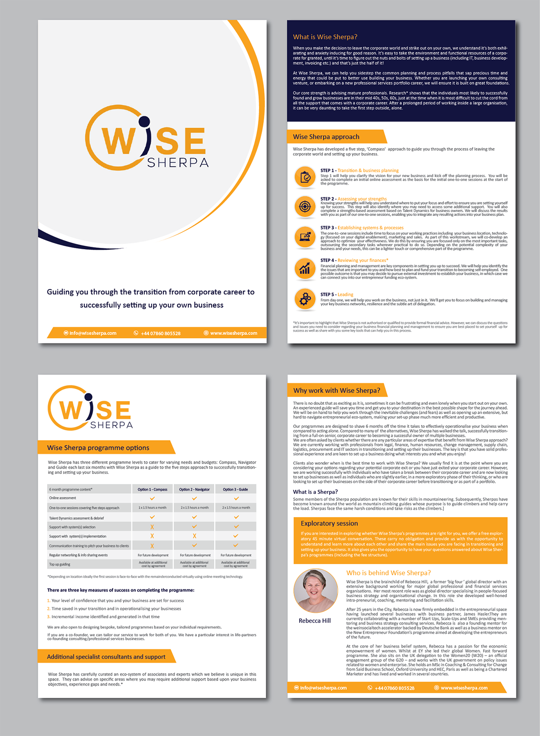 Brochure Design by alex989 for Wise Sherpa | Design #21171627