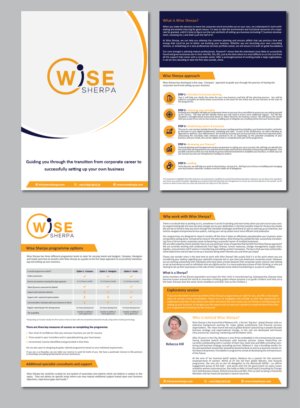 Brochure Design by alex989 for Wise Sherpa | Design: #21171627
