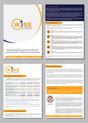 Brochure Design by alex989 for Wise Sherpa | Design: #21171704