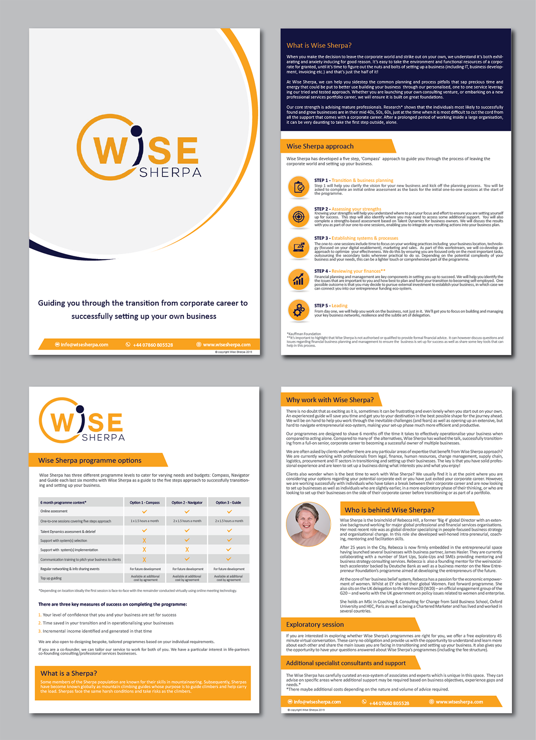 Brochure Design by alex989 for Wise Sherpa | Design #21183338