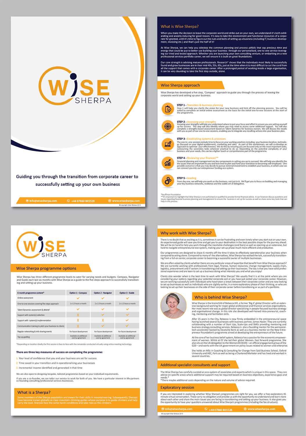Brochure Design by alex989 for Wise Sherpa | Design #21183422