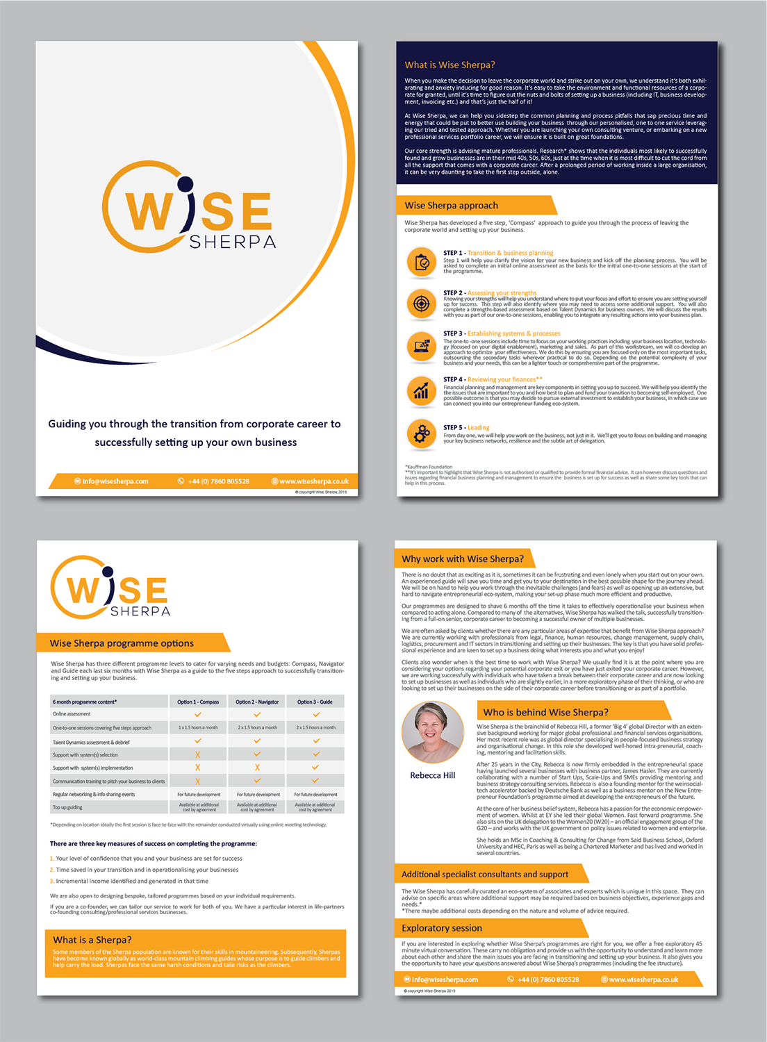 Brochure Design by alex989 for Wise Sherpa | Design #21191811