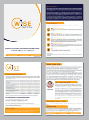 Brochure Design by alex989 for Wise Sherpa | Design: #21192641