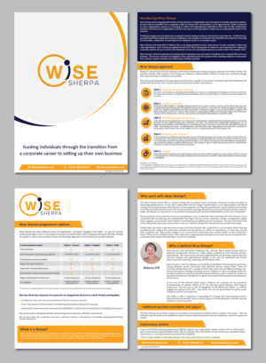 Brochure Design by alex989 for Wise Sherpa | Design: #21193060