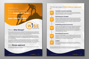 Brochure Design by ecorokerz for Wise Sherpa | Design: #21125362
