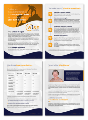 Brochure Design by ecorokerz for Wise Sherpa | Design #21134962