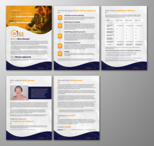 Brochure Design by ecorokerz for Wise Sherpa | Design: #21143918