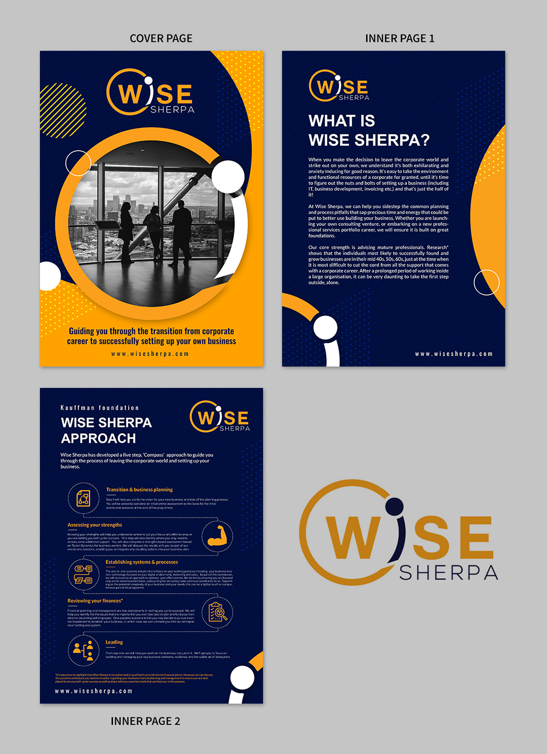Brochure Design by SAI DESIGNS for Wise Sherpa | Design #21153480