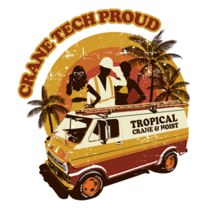 Tropical Overhead Crane Technician T-Shirt | Diseño de Camiseta por Eightone 3