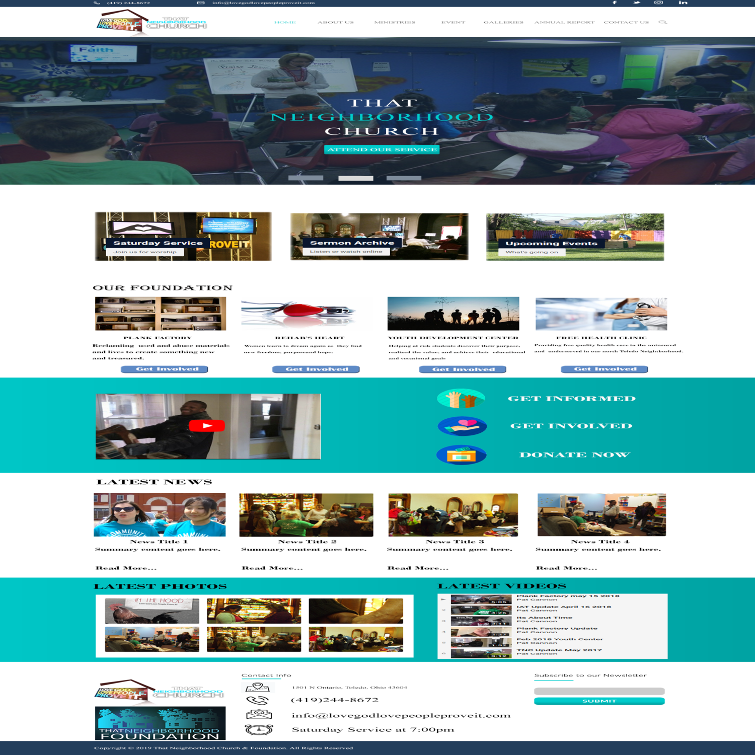 Wordpress Design by rjian for That Neighborhood Church | Design #21156538
