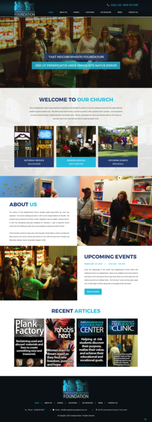 Wordpress Design by pb for That Neighborhood Church | Design: #21128341