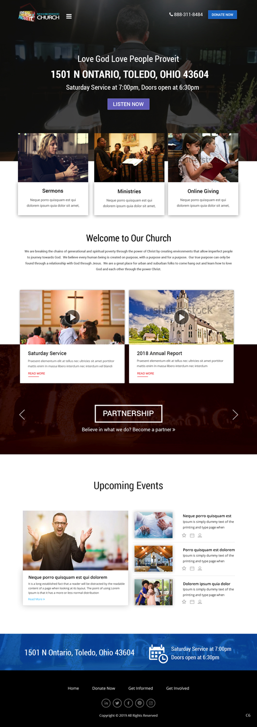 Diseño Wordpress por pb para That Neighborhood Church | Diseño #21128343