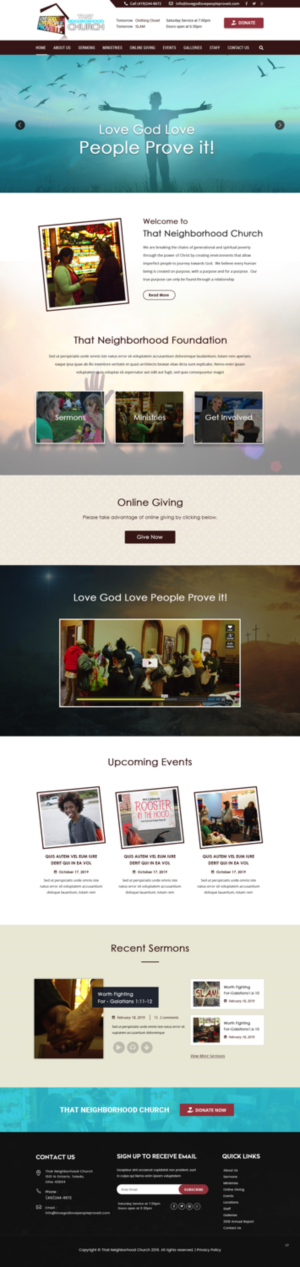 Wordpress Design by pb for That Neighborhood Church | Design: #21128344