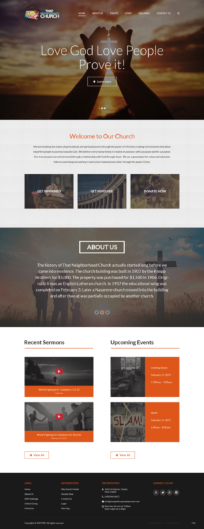 Wordpress Design by pb for That Neighborhood Church | Design: #21128347