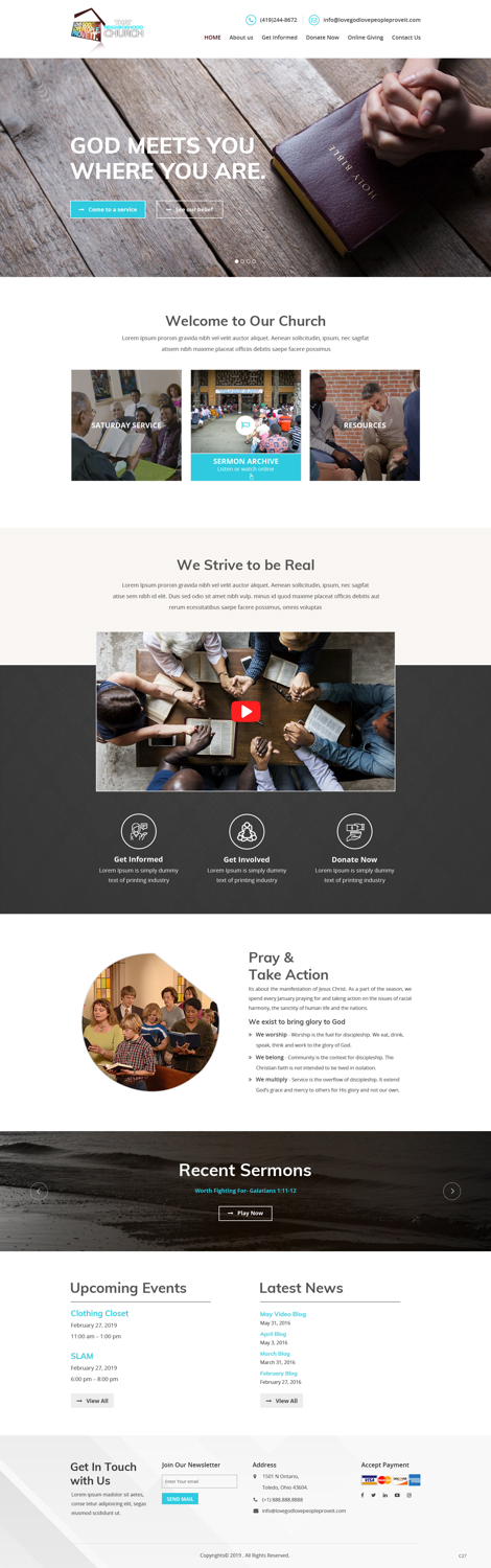 Diseño Wordpress por pb para That Neighborhood Church | Diseño #21128348