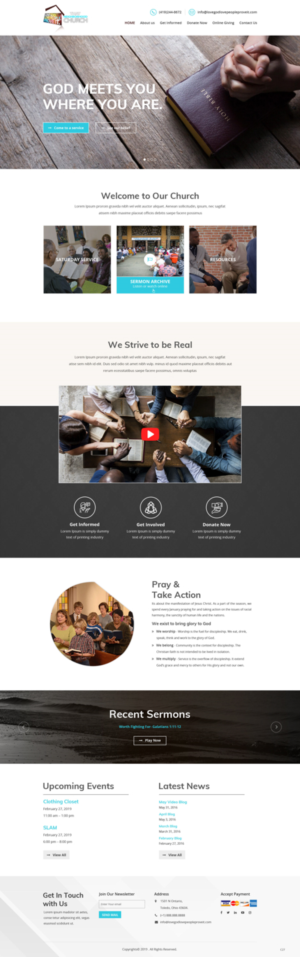 Wordpress Design by pb for That Neighborhood Church | Design: #21128348