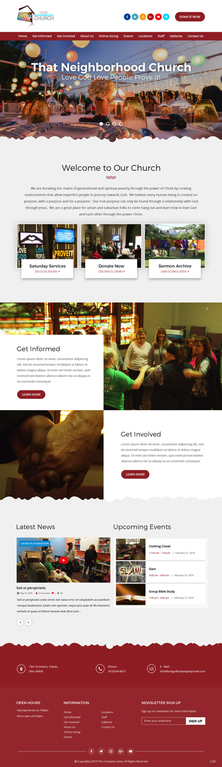 Diseño Wordpress por pb para That Neighborhood Church | Diseño #21128349