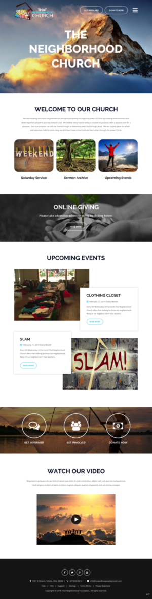 Wordpress Design by pb for That Neighborhood Church | Design: #21128350