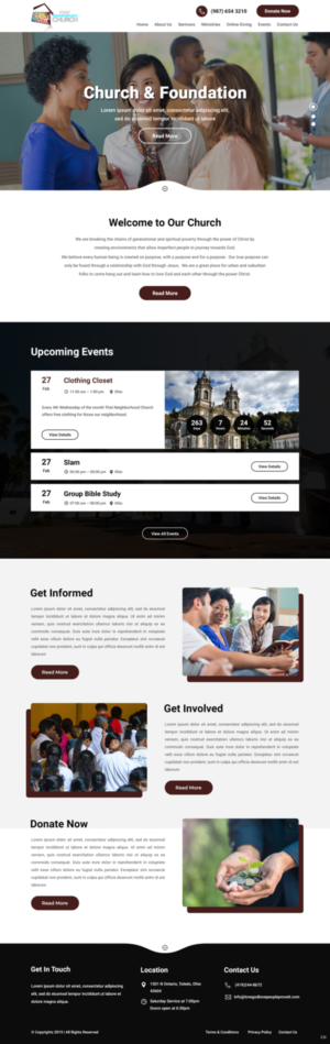 Wordpress Design by pb for That Neighborhood Church | Design: #21128354