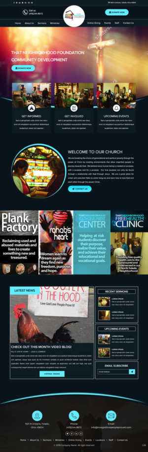 Wordpress Design by pb for That Neighborhood Church | Design: #21128356