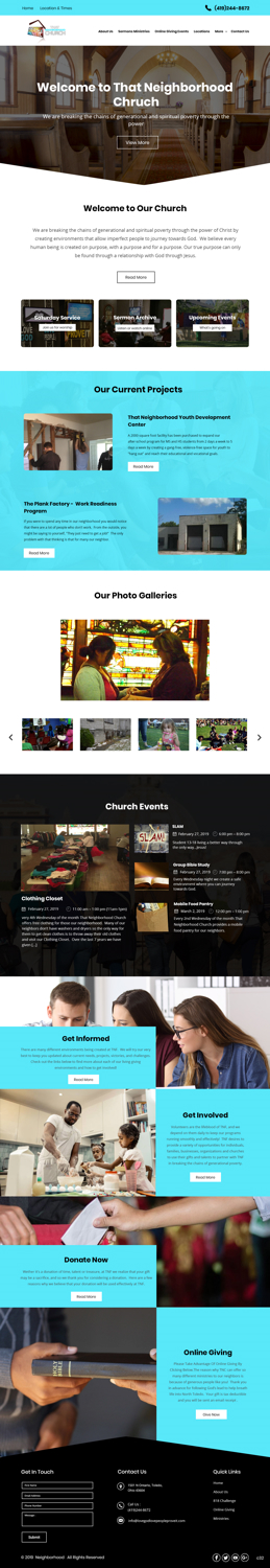 Wordpress Design by pb for That Neighborhood Church | Design: #21128357